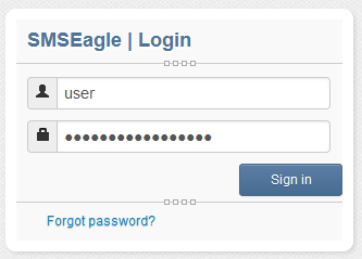Step 1 - standard username and password login form